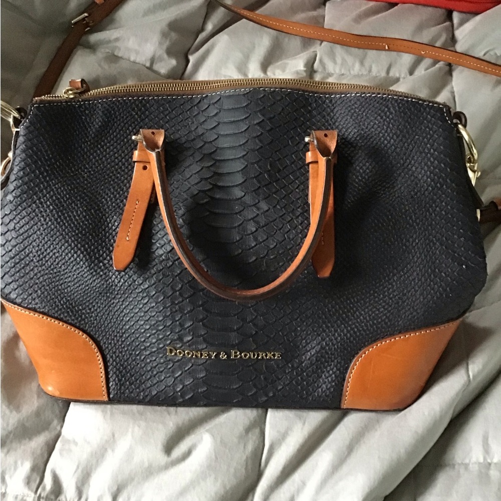 Dooney & Bourke Black and Brown Satchel
